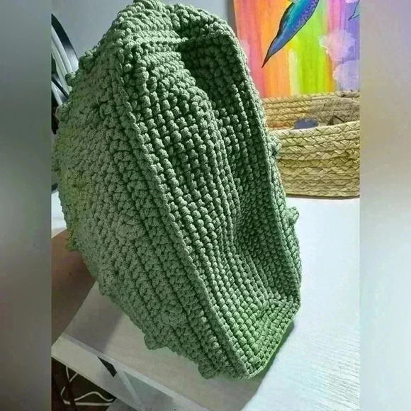 NEW! Handmade crochet bag with wood handle - Picture 7 of 7